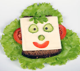 funny sandwich face